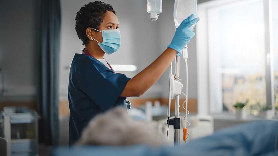 nurse with patient