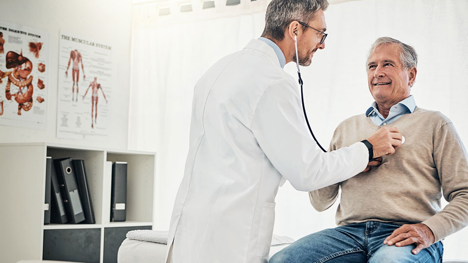 Doctor with patient