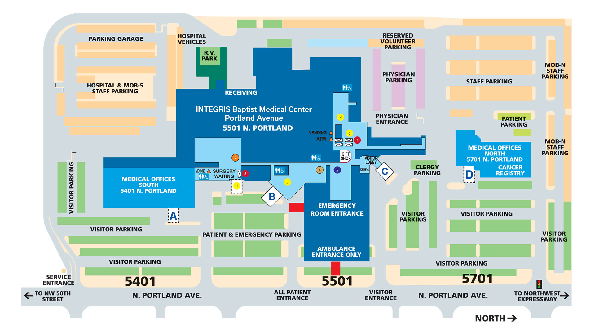 Deaconess Campus Map