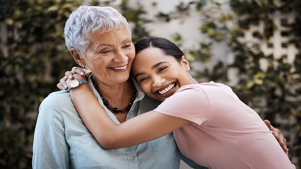 older woman and grand daughter