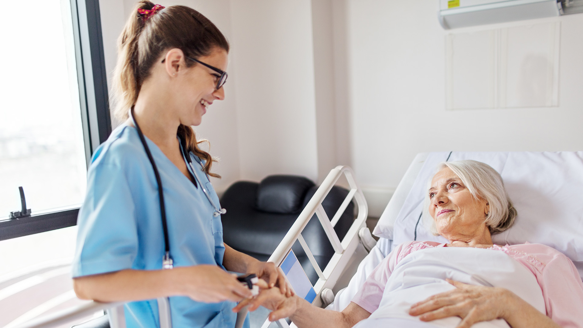 Nurse with patient