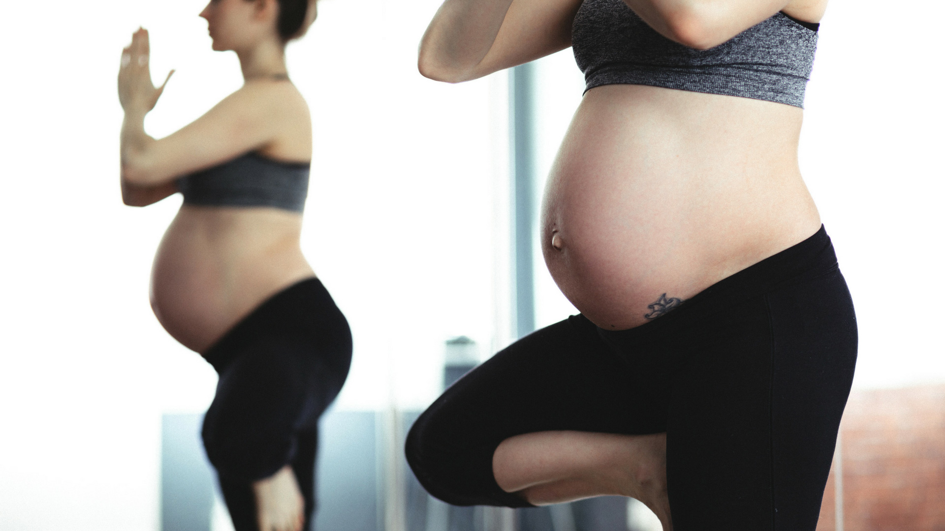 pregnant woman doing yoga
