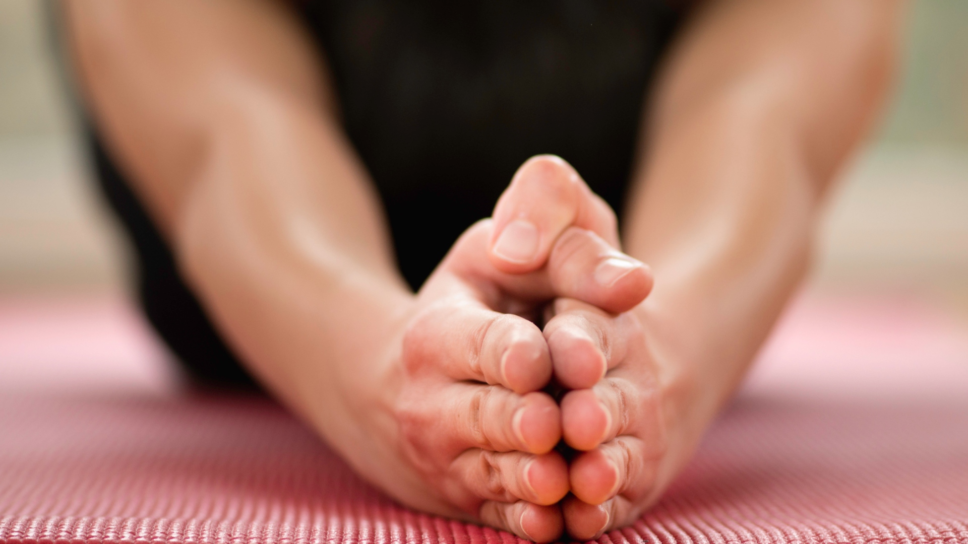 hands in yoga pose