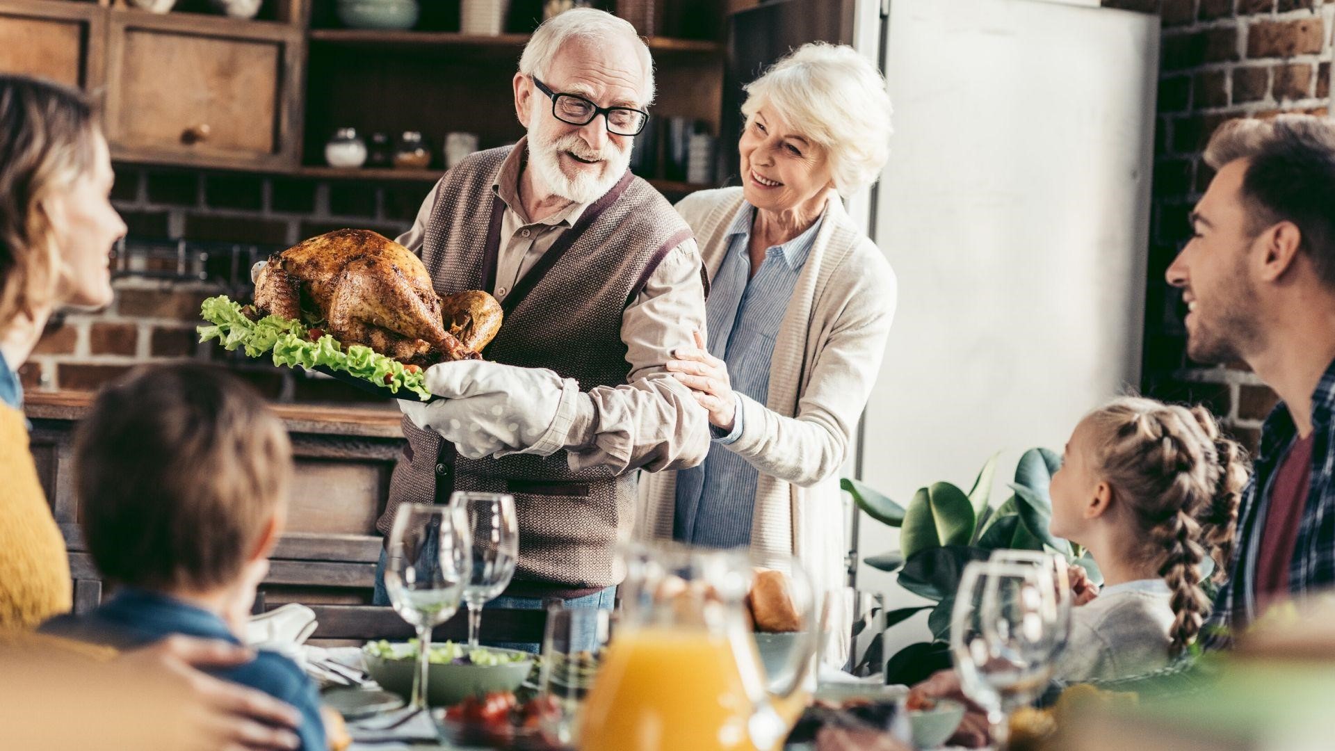 Family gathering on Thanksgiving