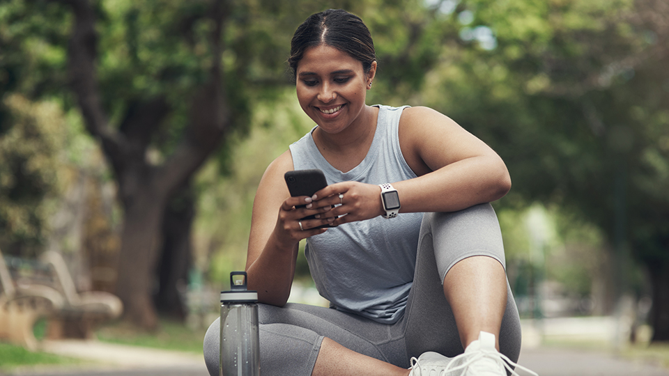 Woman working on fitness goals