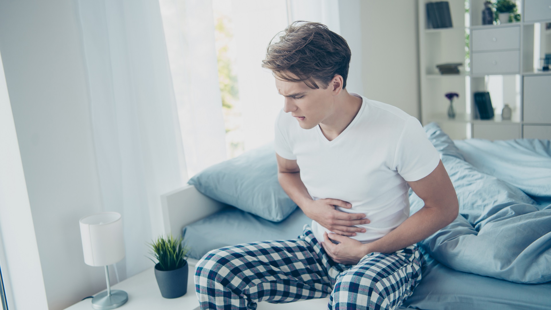 Man suffering from Hernia