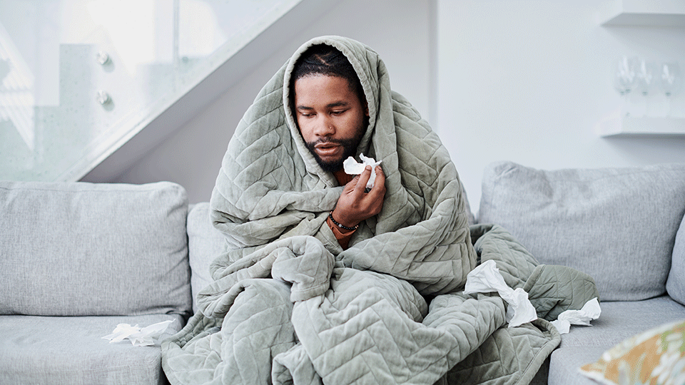 man with cold