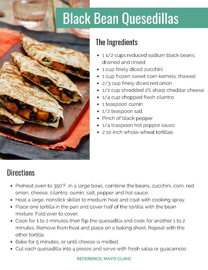 black bean quesadilla recipe