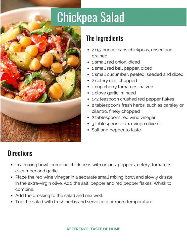chickpea salad recipe
