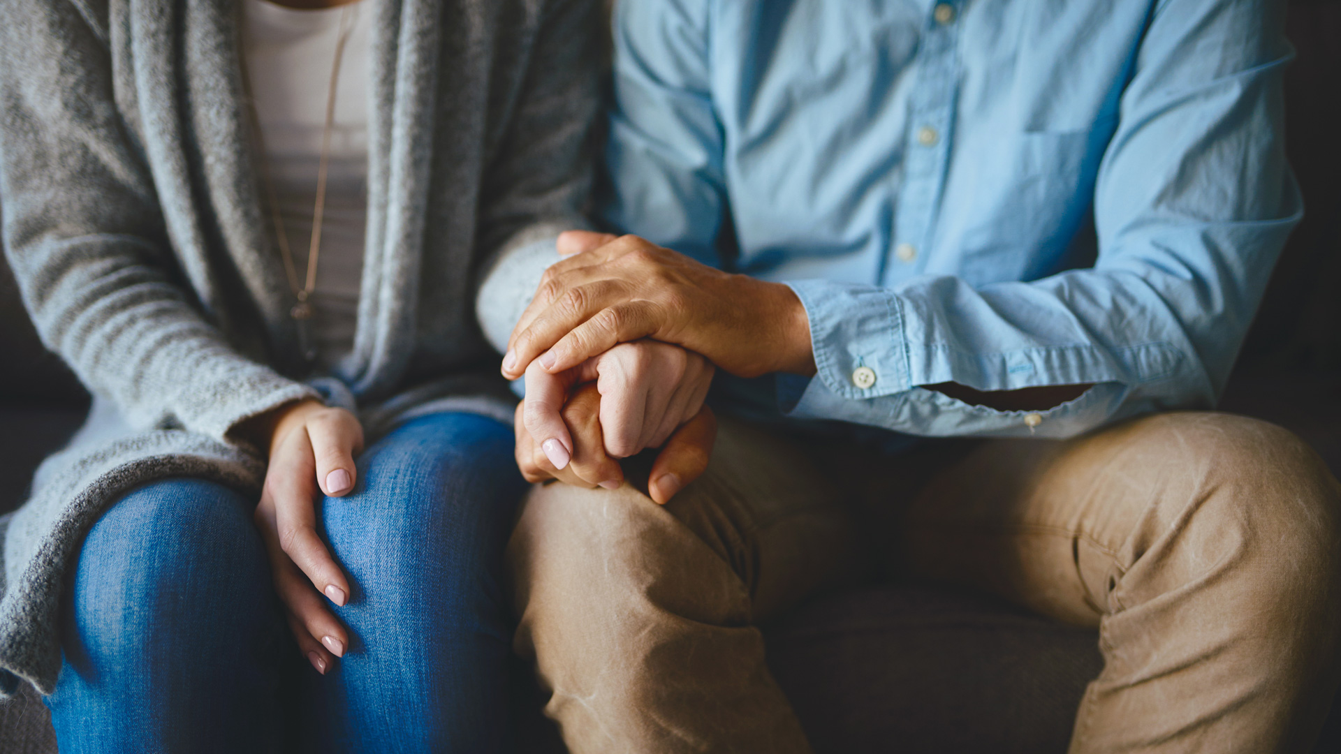 couple holding hands